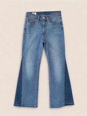 GAP 70s Flare High Rise Two Tone Denim Jeans Women’s 26 / 2R